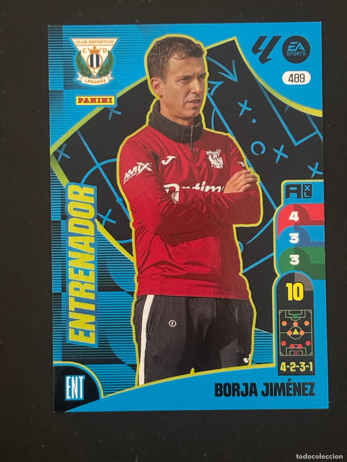 Football Stickers: 489 BORJA JIM&Eacute;NEZ LEGANES ENTRENADOR ADRENALYN PLUS 2&ordf; EDICI&Oacute;N ADRENALYN XL LALIGA 24-25