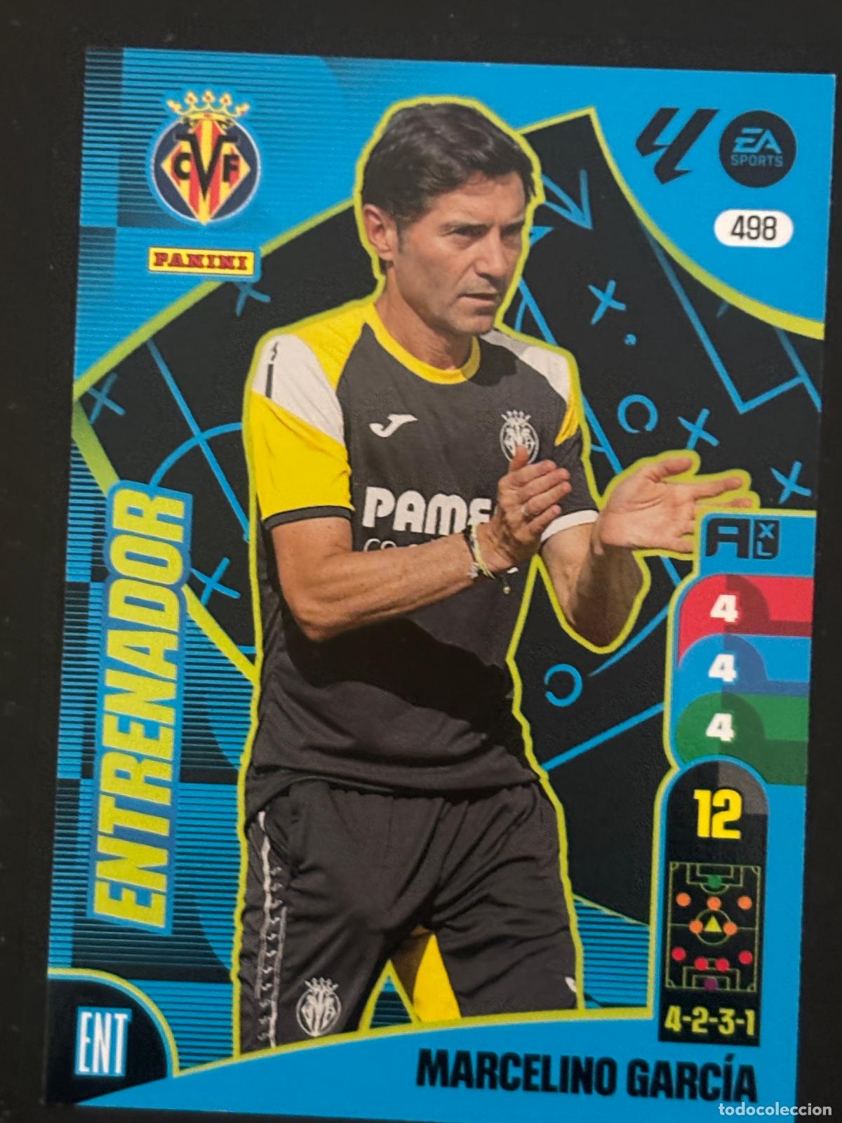 Football Stickers: 498 MARCELINO GARC&Iacute;A VILLARREAL ENTRENADOR PLUS 2&ordf; EDICI&Oacute;N ADRENALYN XL LALIGA 24-25