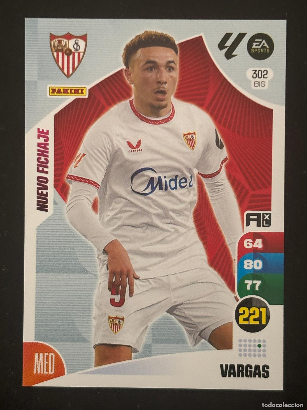 Cromos de f&uacute;tbol: 302BIS VARGAS SEVILLA ADRENALYN PLUS 2&ordf; EDICI&Oacute;N ADRENALYN XL LALIGA 24-25 2024-2025