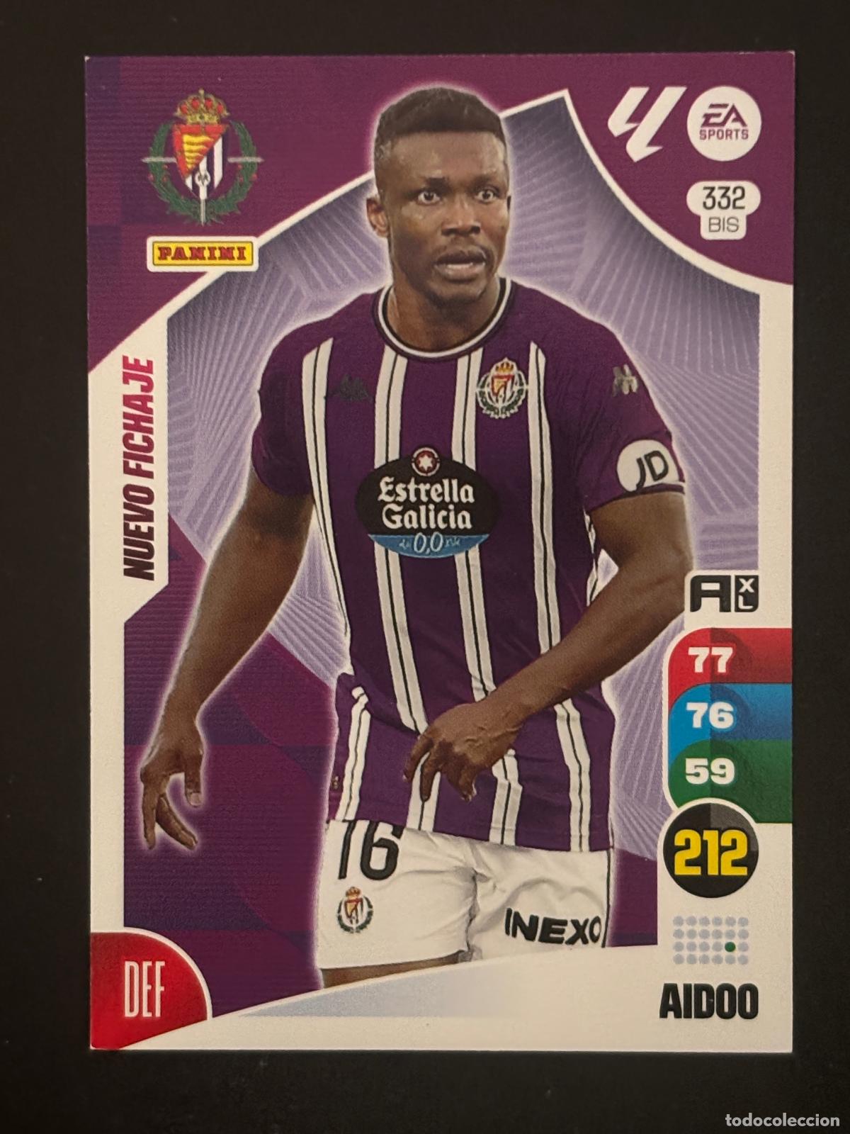 Cromos de f&uacute;tbol: 332BIS AIDOO VALLADOLID ADRENALYN PLUS 2&ordf; EDICI&Oacute;N ADRENALYN XL LALIGA 24-25 2024-2025