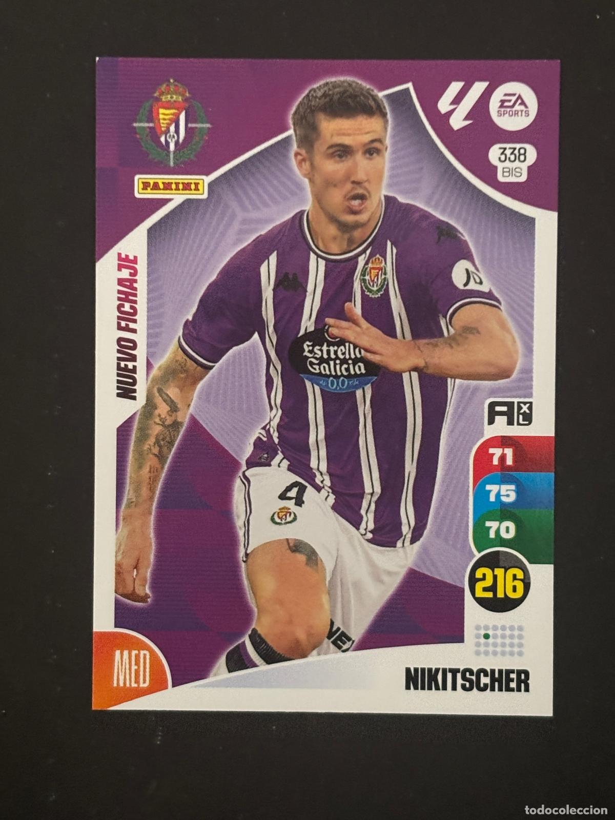 Cromos de f&uacute;tbol: 338BIS NIKITSCHER VALLADOLID ADRENALYN PLUS 2&ordf; EDICI&Oacute;N ADRENALYN XL LALIGA 24-25 2024-2025