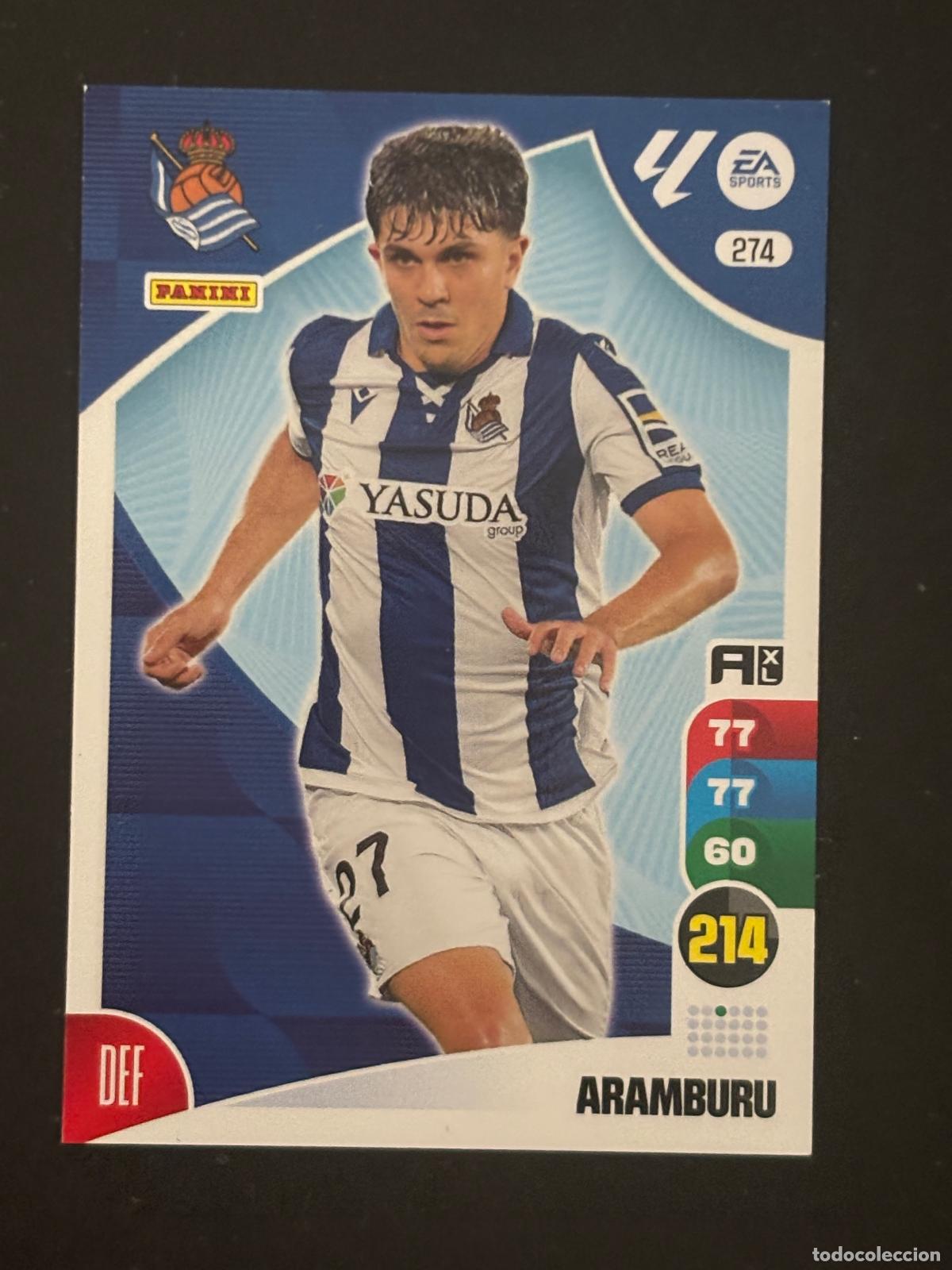 Cromos de f&uacute;tbol: 274 ARAMBURU REAL SOCIEDAD ADRENALYN XL LALIGA EA SPORTS 24-25 2024-2025 PANINI