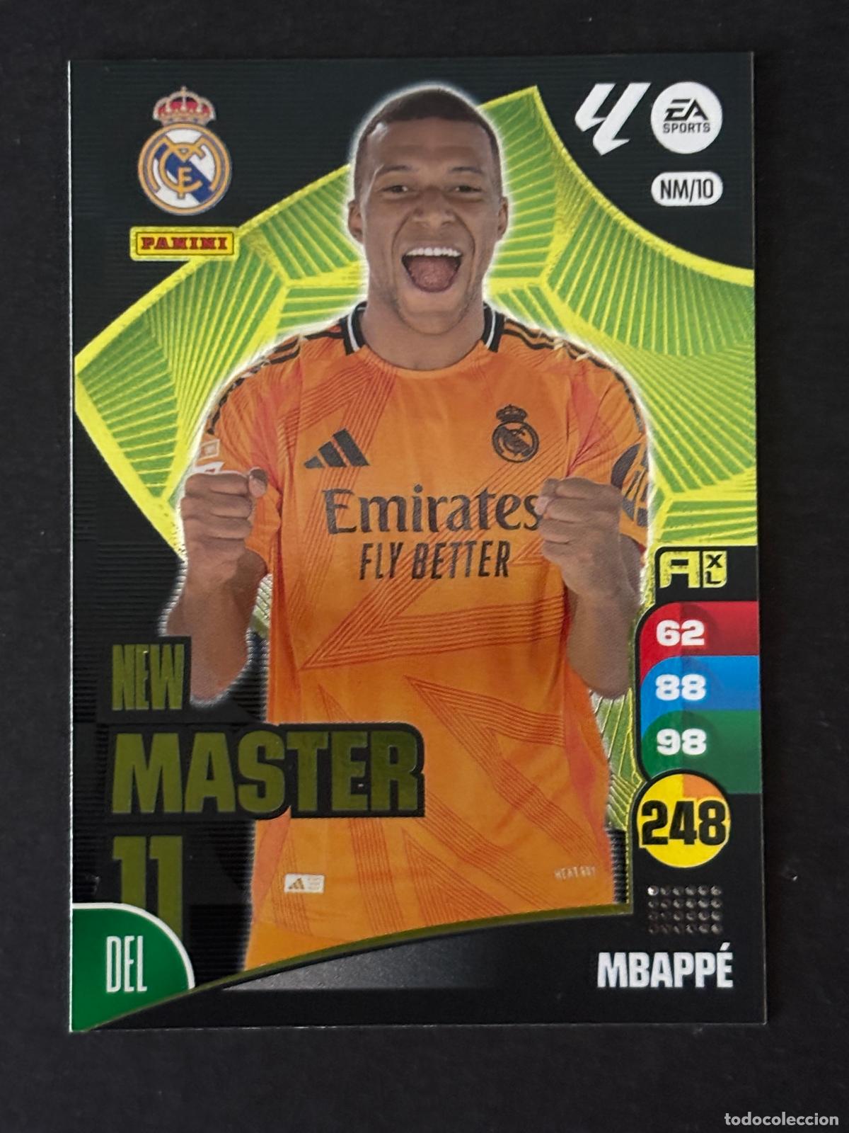 Cromos de f&uacute;tbol: NM10 MBAPP&Eacute; REAL MADRID NEW MASTER 11 ADRENALYN XL LALIGA EA SPORTS 24-25 2024-2025 PANINI