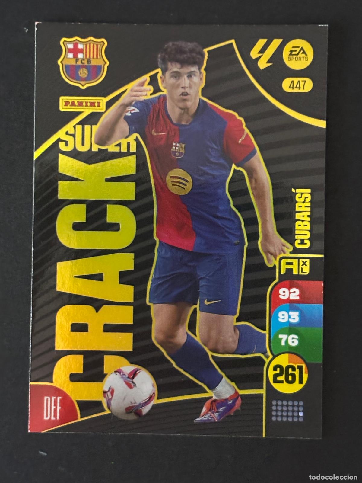 Cromos de f&uacute;tbol: 447 CUBARS&Iacute; BARCELONA SUPER CRACK ADRENALYN XL LALIGA EA SPORTS 24-25 2024-2025 PANINI