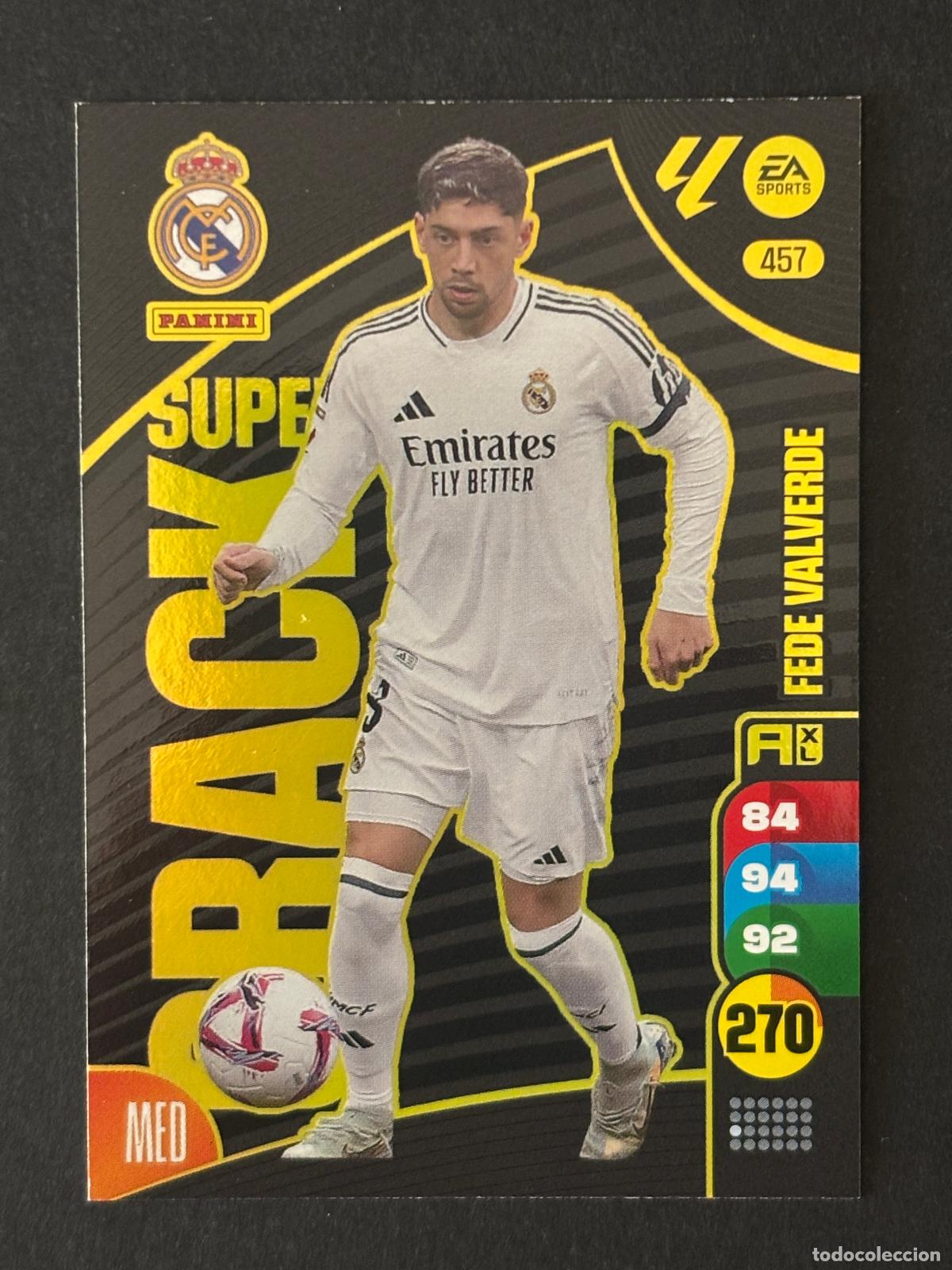 Cromos de f&uacute;tbol: 457 FEDE VALVERDE REAL MADRID SUPER CRACK ADRENALYN XL LALIGA EA SPORTS 24-25 2024-2025
