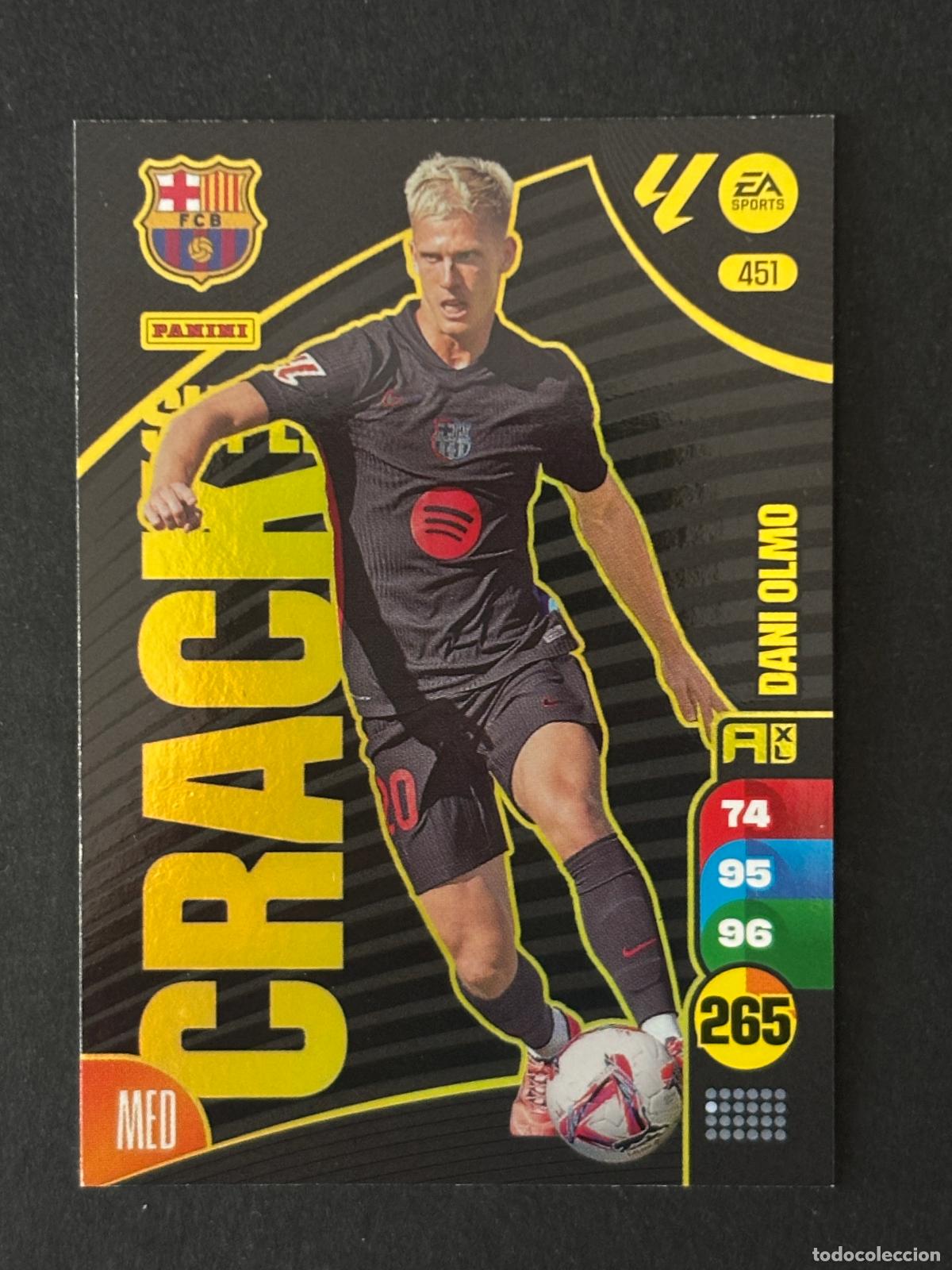 Cromos de f&uacute;tbol: 451 DANI OLMO BARCELONA SUPER CRACK ADRENALYN XL LALIGA EA SPORTS 24-25 2024-2025 PANINI