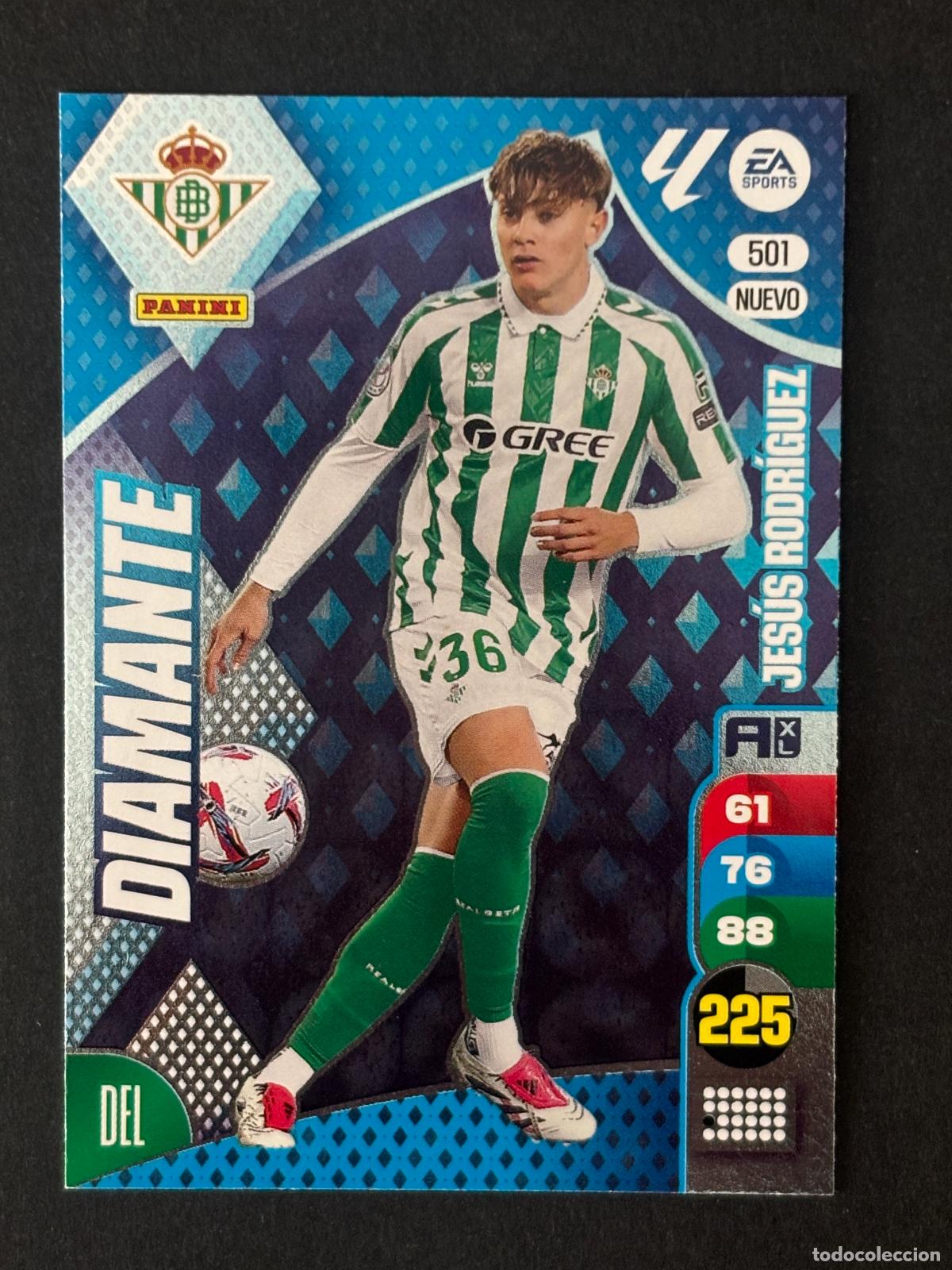 Cromos de f&uacute;tbol: 501 JES&Uacute;S RODR&Iacute;GUEZ BETIS NUEVO DIAMANTE PLUS 2&ordf; EDICI&Oacute;N ADRENALYN XL LALIGA 24-25