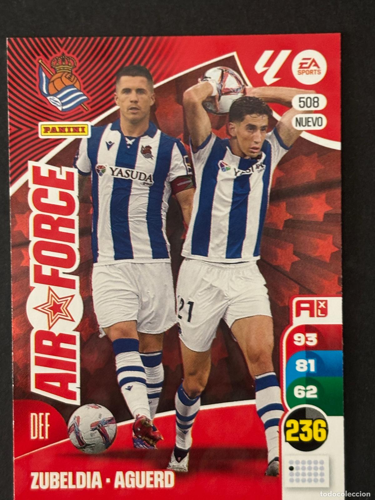 Cromos de f&uacute;tbol: 508 ZUBELDIA/AGUERD REAL SOCIEDAD NUEVO AIR FORCE PLUS 2&ordf; EDICI&Oacute;N ADRENALYN LALIGA 24-25