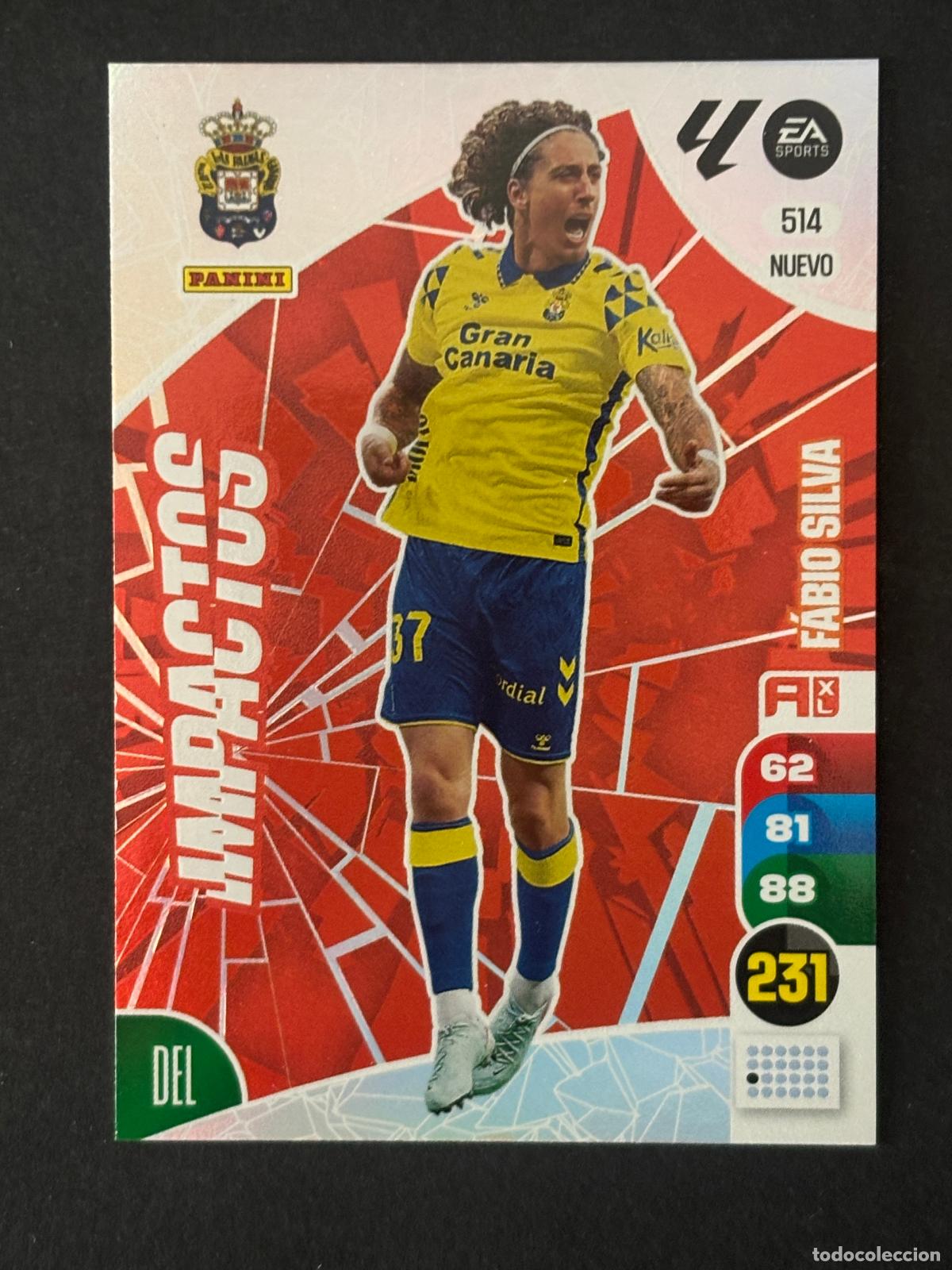 Cromos de f&uacute;tbol: 514 F&Aacute;BIO SILVA LAS PALMAS NUEVO IMPACTOS PLUS 2&ordf; EDICI&Oacute;N ADRENALYN XL LALIGA 24-25