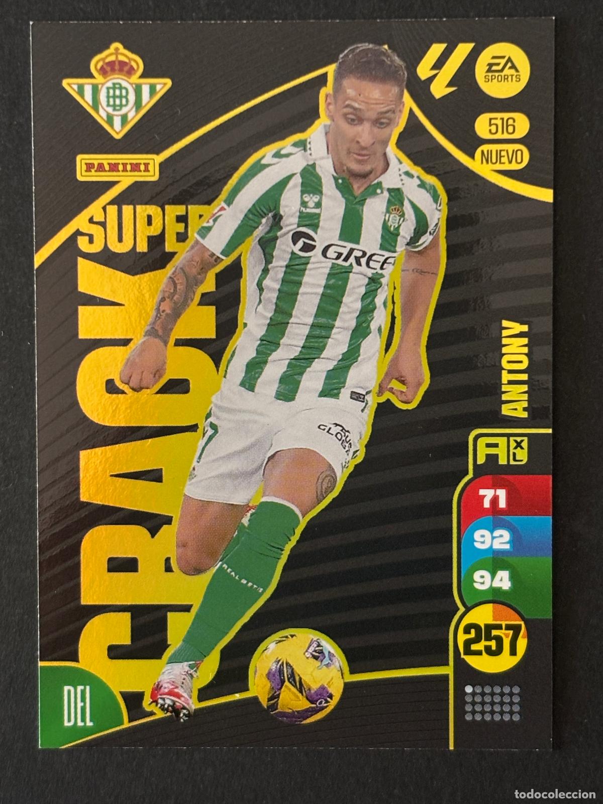 Cromos de f&uacute;tbol: 516 ANTONY BETIS NUEVO SUPER CRACK ADRENALYN PLUS 2&ordf; EDICI&Oacute;N ADRENALYN XL LALIGA 24-25