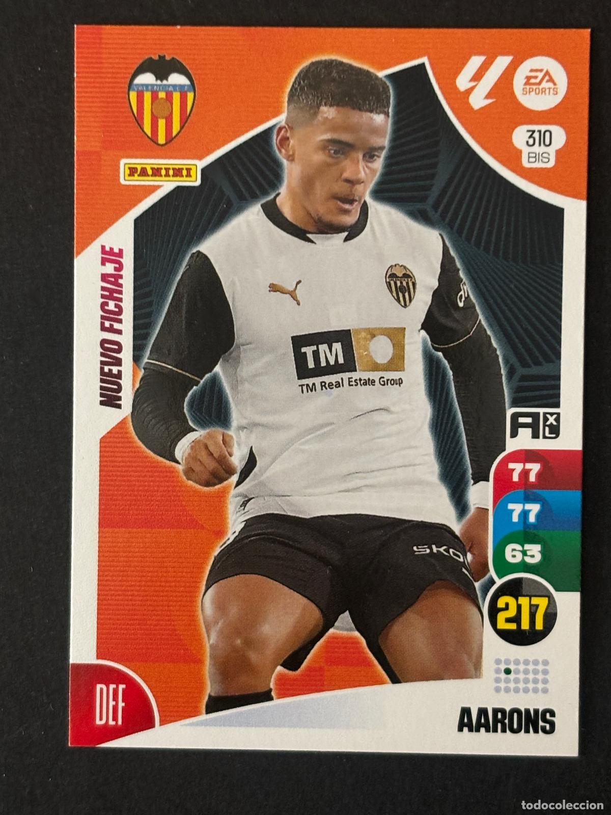 Figurine di Calcio: 310BIS AARONS VALENCIA ADRENALYN PLUS 2&ordf; EDICI&Oacute;N ADRENALYN XL LALIGA 24-25 2024-2025