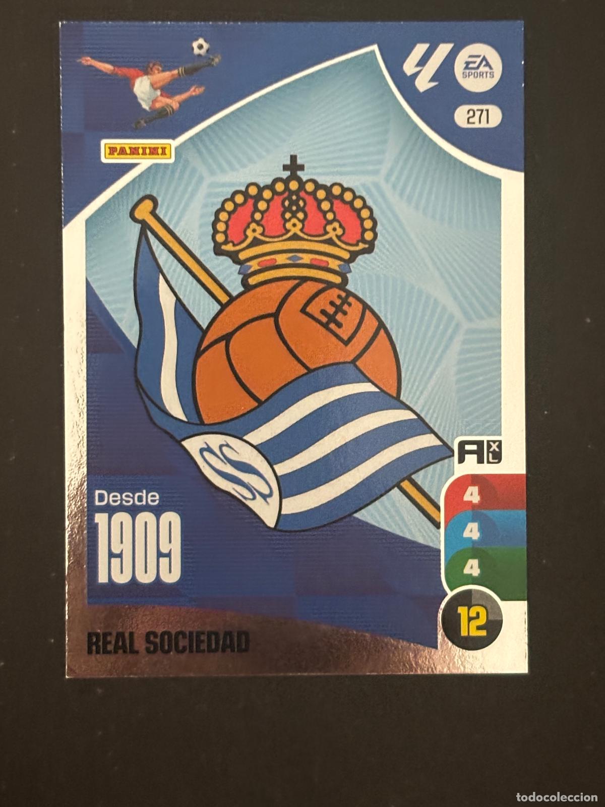 Figurine di Calcio: 271 ESCUDO REAL SOCIEDAD ADRENALYN XL LALIGA EA SPORTS 24-25 2024-2025 PANINI