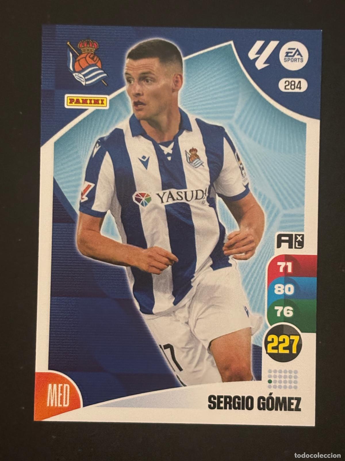Figurine di Calcio: 284 SERGIO G&Oacute;MEZ REAL SOCIEDAD ADRENALYN XL LALIGA EA SPORTS 24-25 2024-2025 PANINI