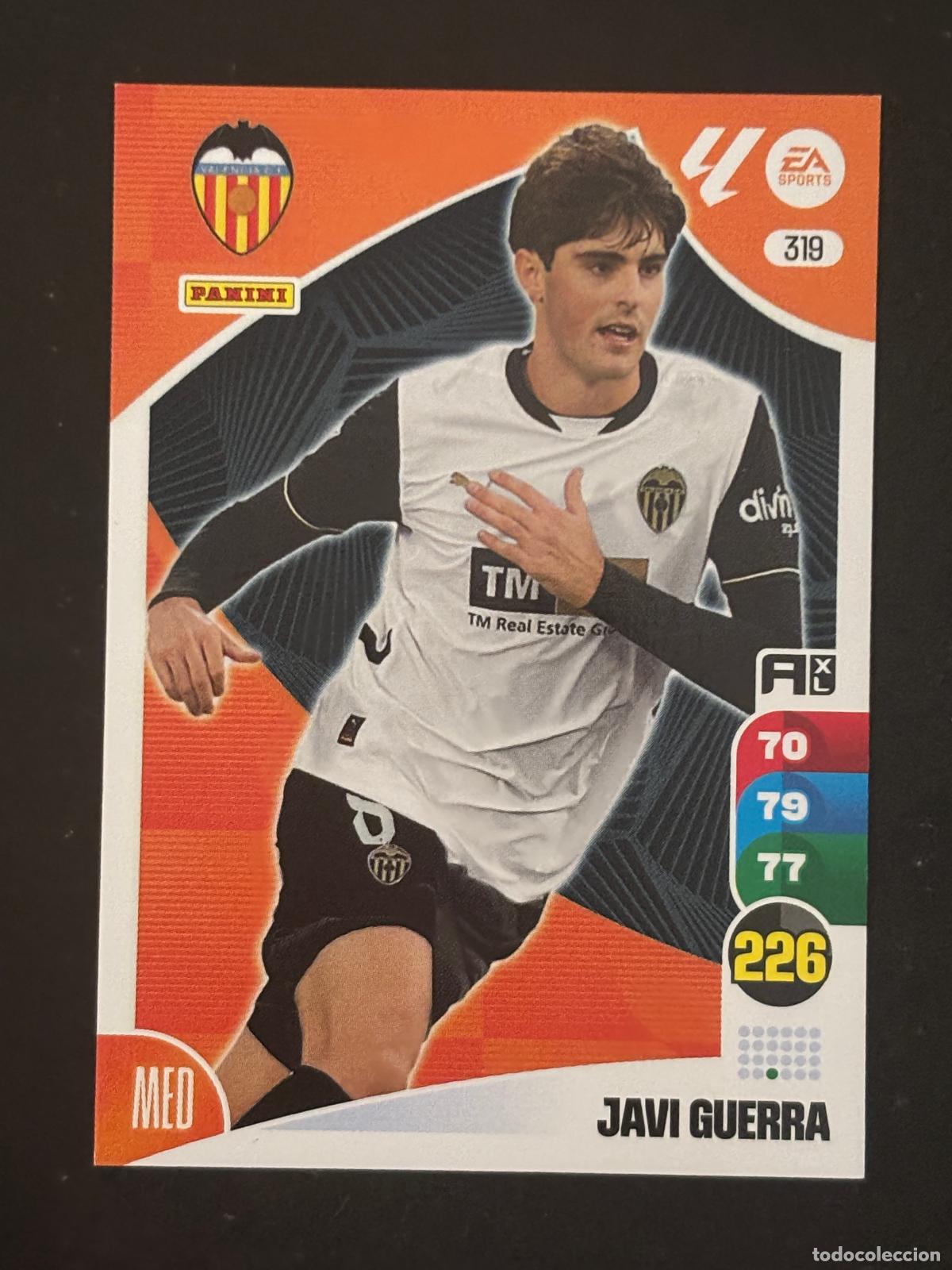Figurine di Calcio: 319 JAVI GUERRA VALENCIA ADRENALYN XL LALIGA EA SPORTS 24-25 2024-2025 PANINI