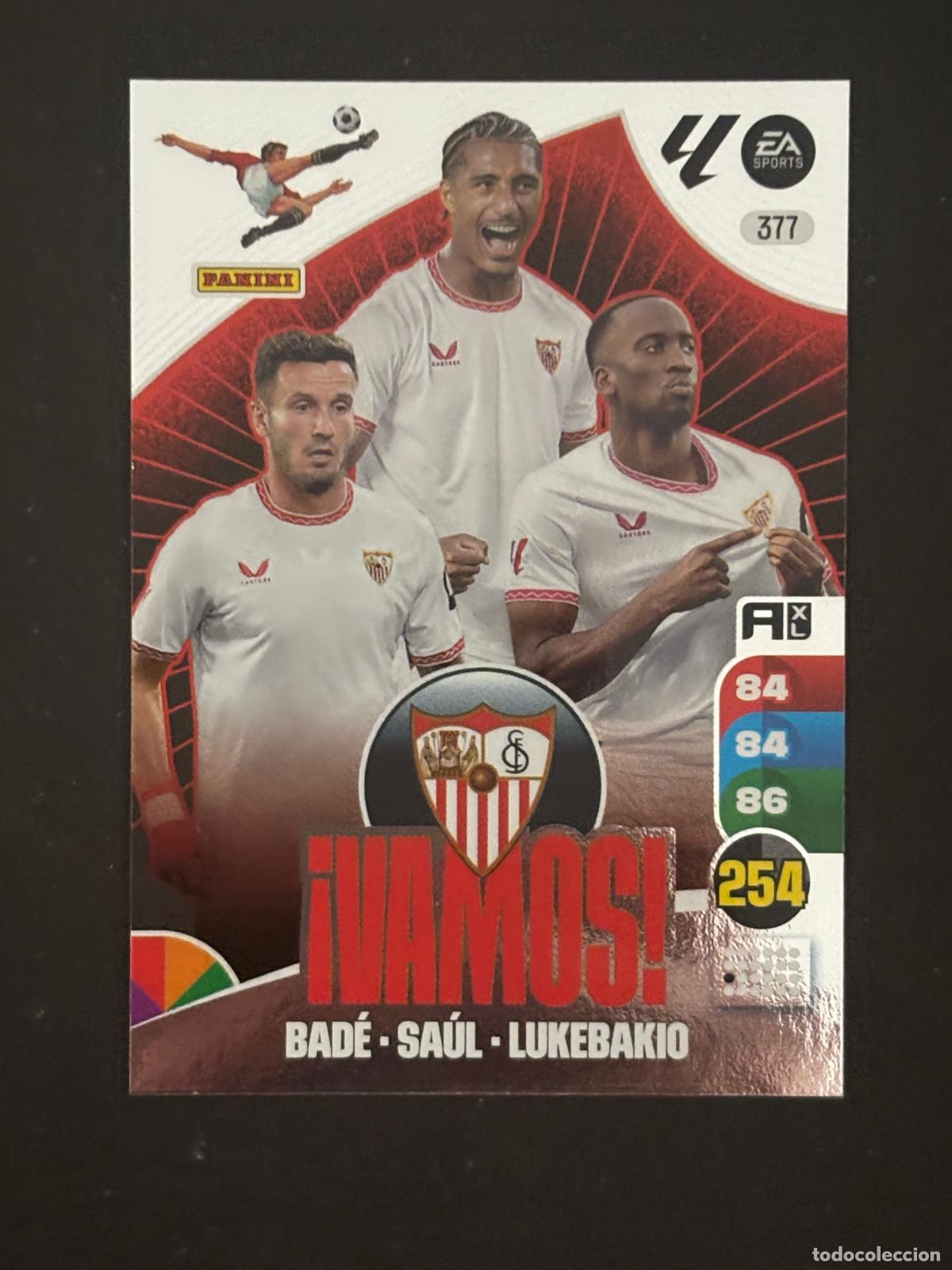 Football Stickers: 377 VAMOS SEVILLA &iexcl;VAMOS! ADRENALYN XL LALIGA EA SPORTS 24-25 2024-2025 PANINI