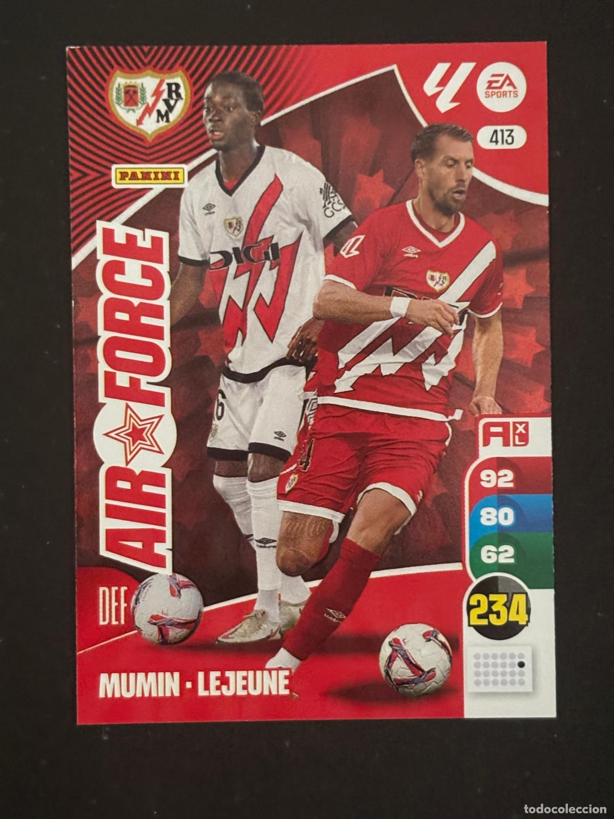 Football Stickers: 413 MUMIN/LEJEUNE RAYO AIR FORCE ADRENALYN XL LALIGA EA SPORTS 24-25 2024-2025 PANINI