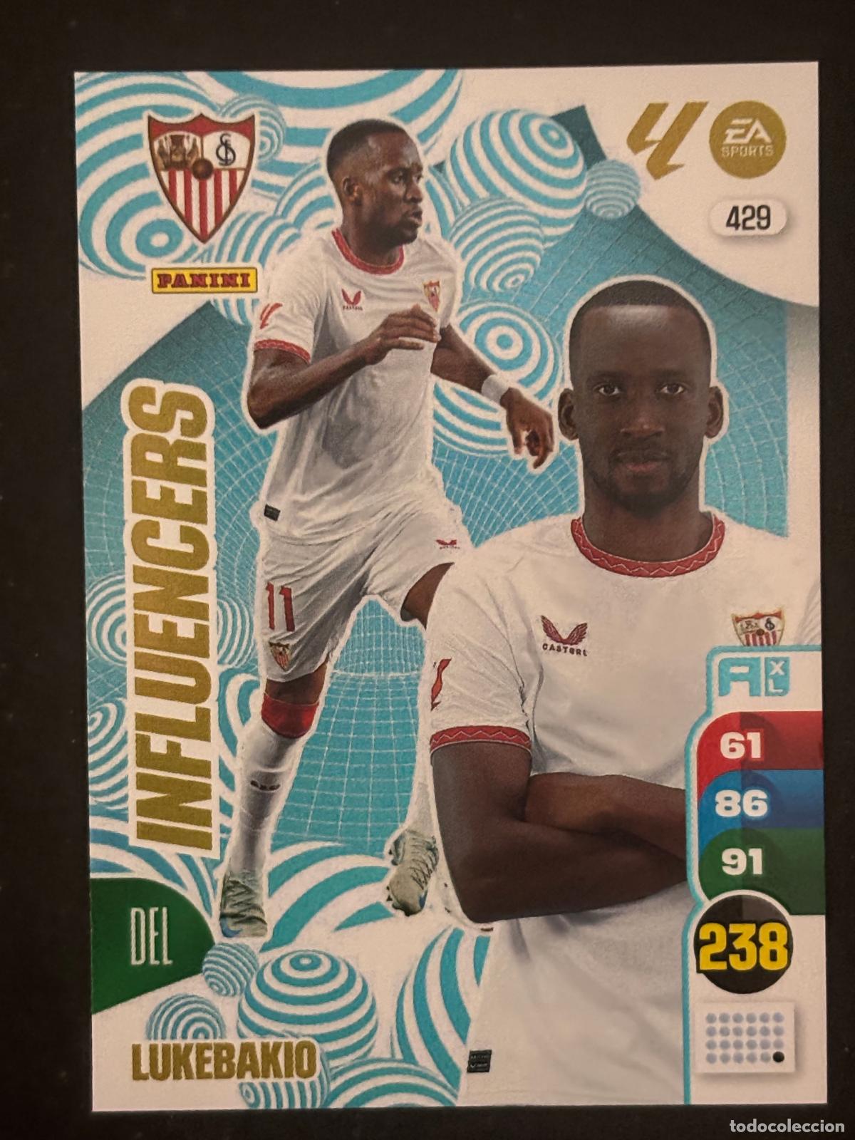 Football Stickers: 429 LUKEBAKIO SEVILLA INFLUENCERS ADRENALYN XL LALIGA EA SPORTS 24-25 2024-2025 PANINI