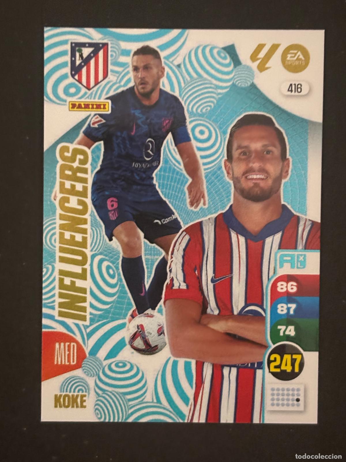 Football Stickers: 416 KOKE AT MADRID INFLUENCERS ADRENALYN XL LALIGA EA SPORTS 24-25 2024-2025 PANINI