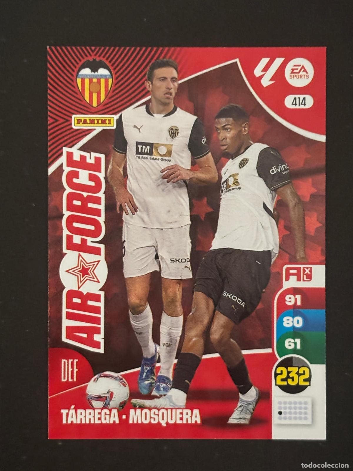 Fu&szlig;ball-Sticker: 414 T&Aacute;RREGA/MOSQUERA VALENCIA AIR FORCE ADRENALYN XL LALIGA EA SPORTS 24-25 2024-2025
