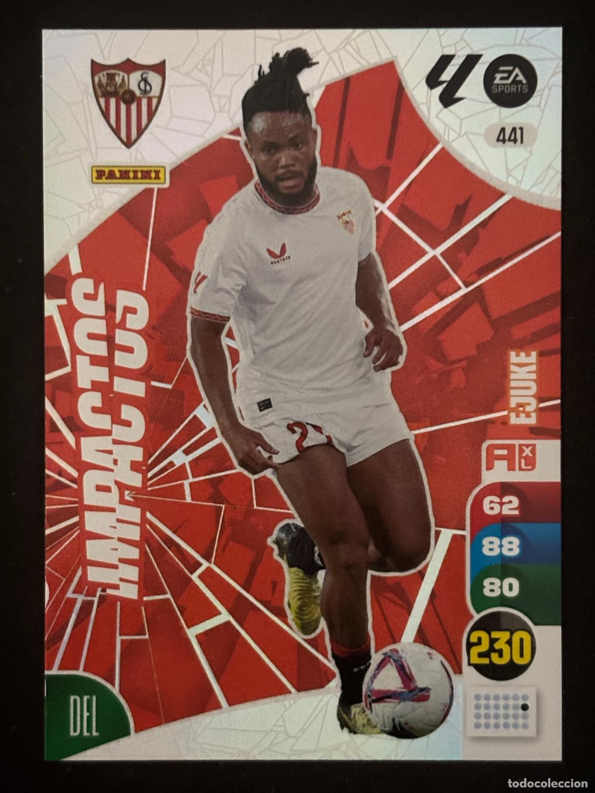 Fu&szlig;ball-Sticker: 441 EJUKE SEVILLA IMPACTOS ADRENALYN XL LALIGA EA SPORTS 24-25 2024-2025 PANINI