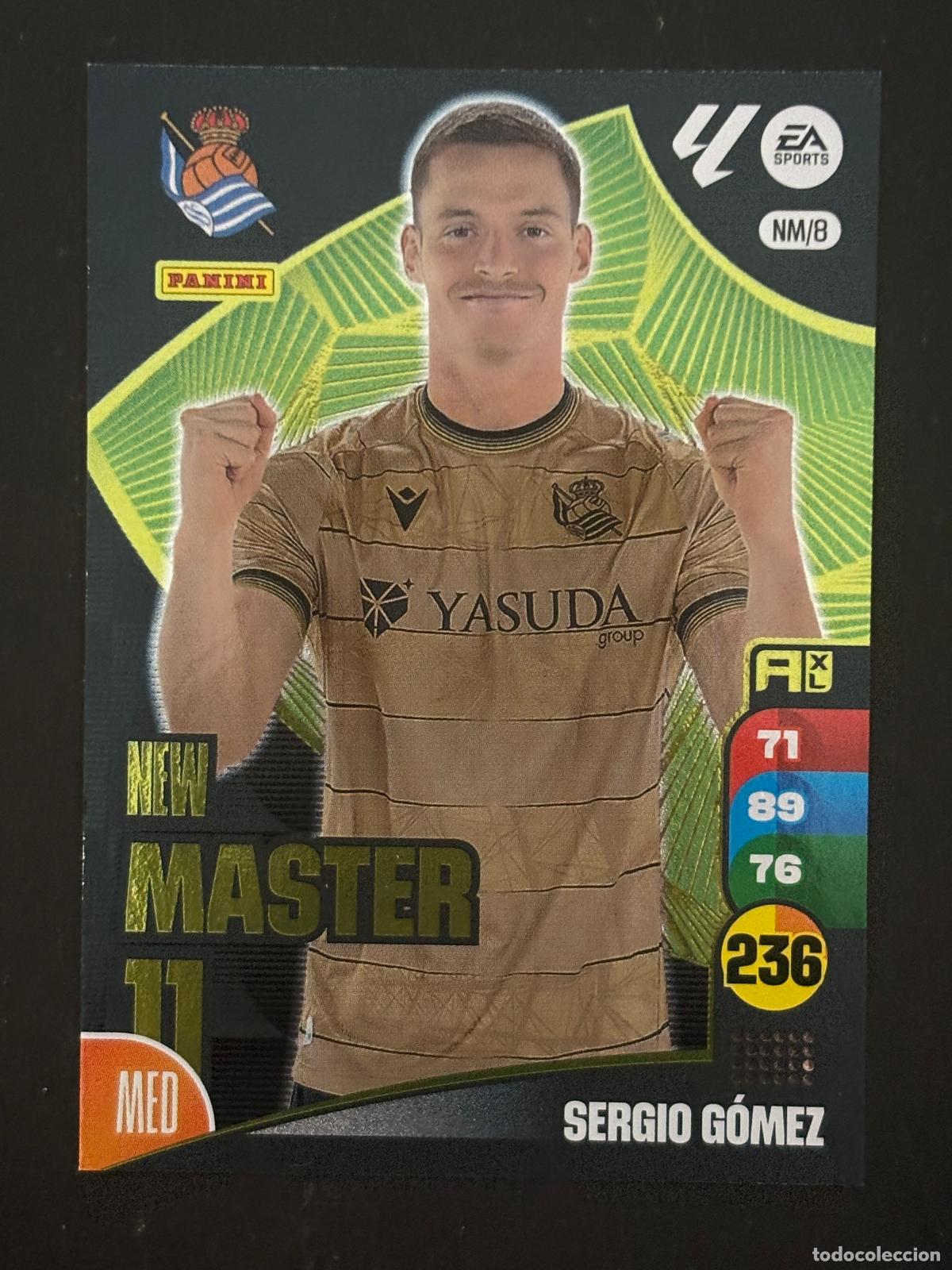 Fu&szlig;ball-Sticker: NM8 SERGIO G&Oacute;MEZ REAL SOCIEDAD NEW MASTER 11 ADRENALYN XL LALIGA EA SPORTS 24-25 2024-2025