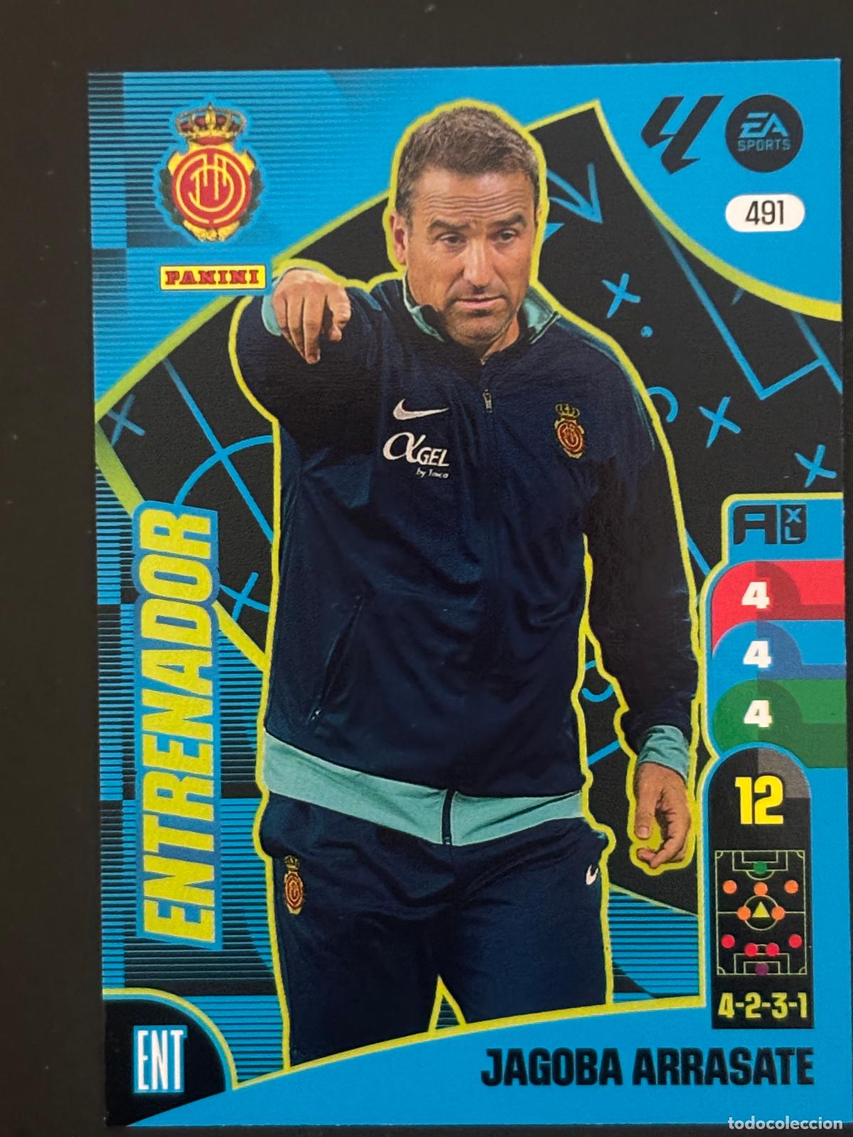 Fu&szlig;ball-Sticker: 491 JAGOBA ARRASATE MALLORCA ENTRENADOR PLUS 2&ordf; EDICI&Oacute;N ADRENALYN XL LALIGA 24-25