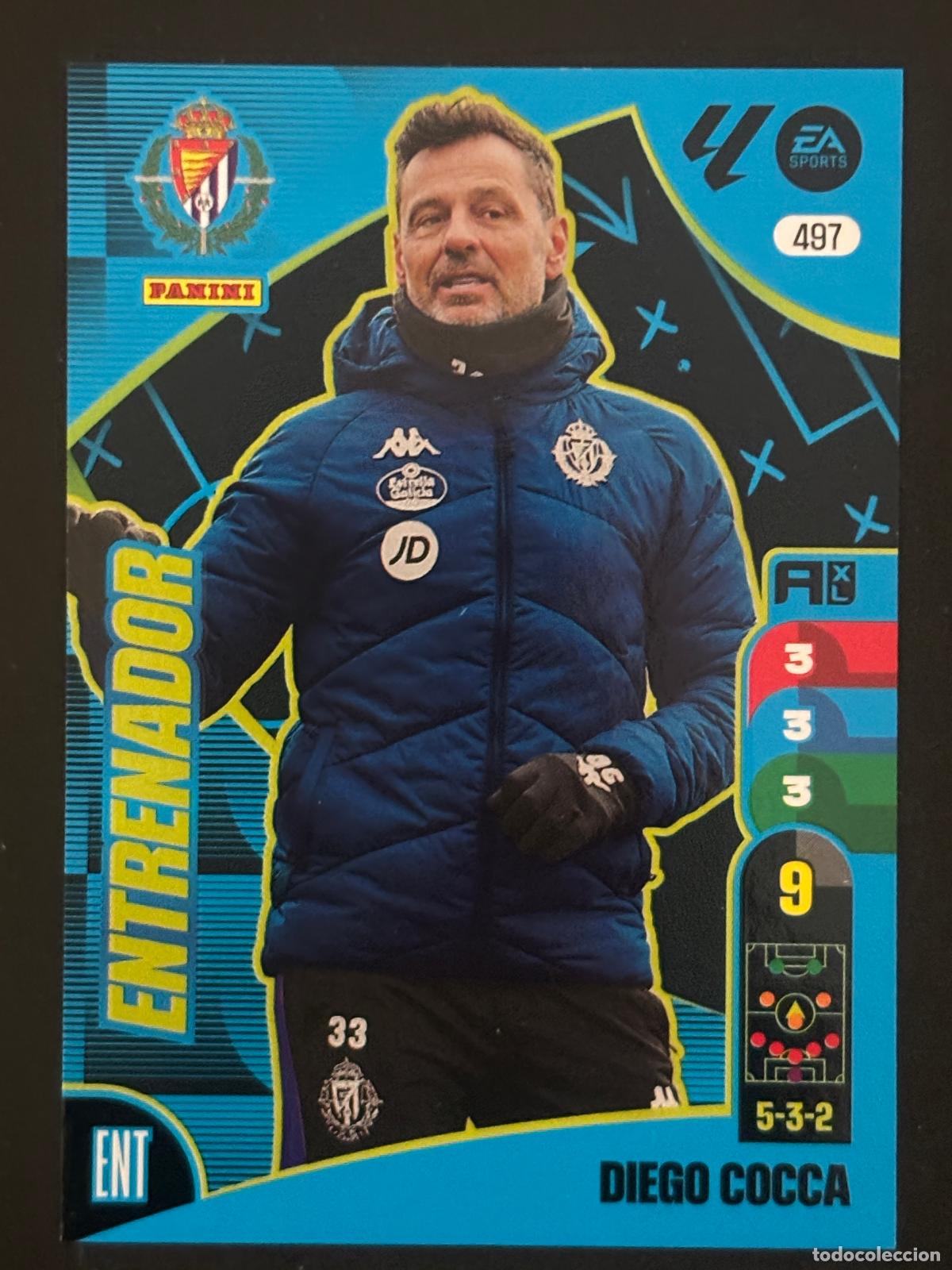 Cromos de f&uacute;tbol: 497 DIEGO COCCA VALLADOLID ENTRENADOR ADRENALYN PLUS 2&ordf; EDICI&Oacute;N ADRENALYN XL LALIGA 24-25
