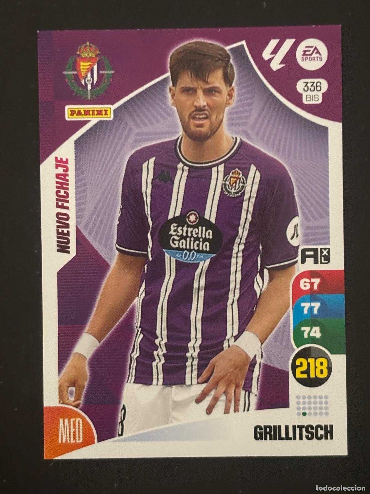 Cromos de f&uacute;tbol: 336BIS GRILLITSCH VALLADOLID ADRENALYN PLUS 2&ordf; EDICI&Oacute;N ADRENALYN XL LALIGA 24-25 2024-2025