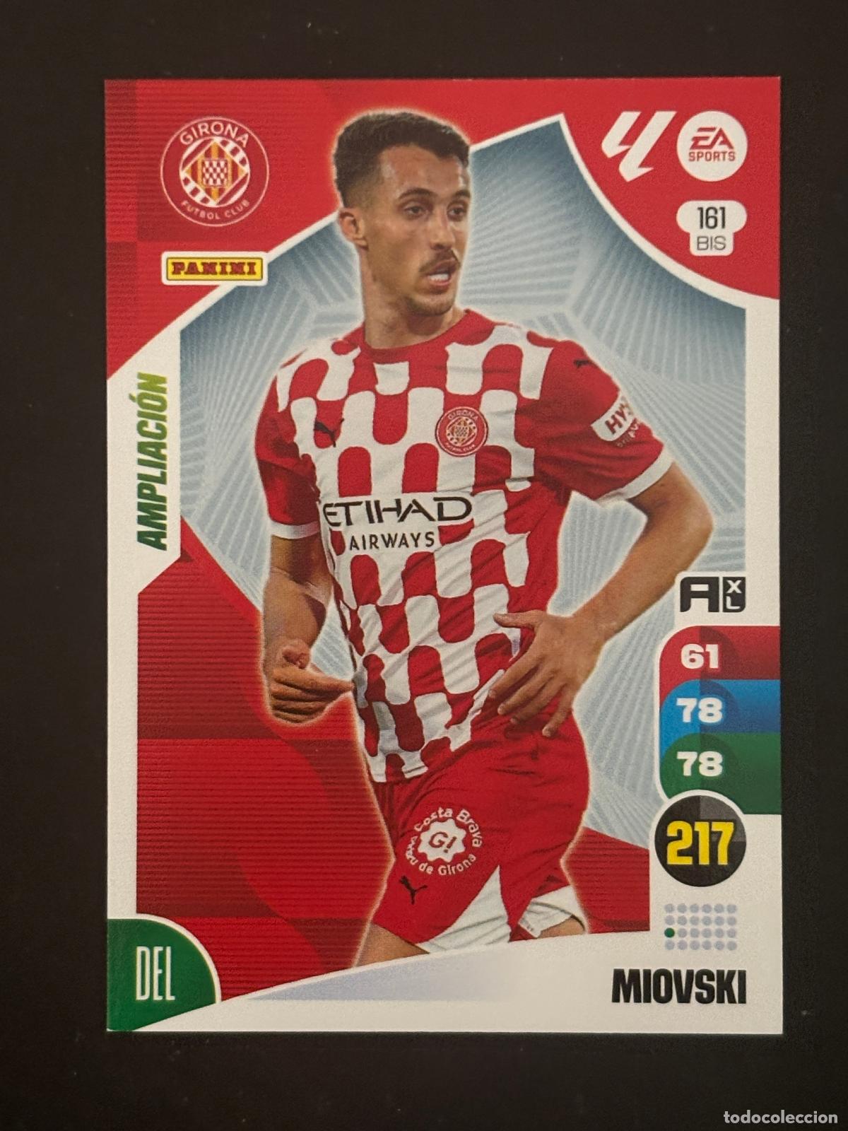 Cromos de f&uacute;tbol: 161BIS MIOVSKI GIRONA ADRENALYN PLUS 2&ordf; EDICI&Oacute;N ADRENALYN XL LALIGA 24-25 2024-2025