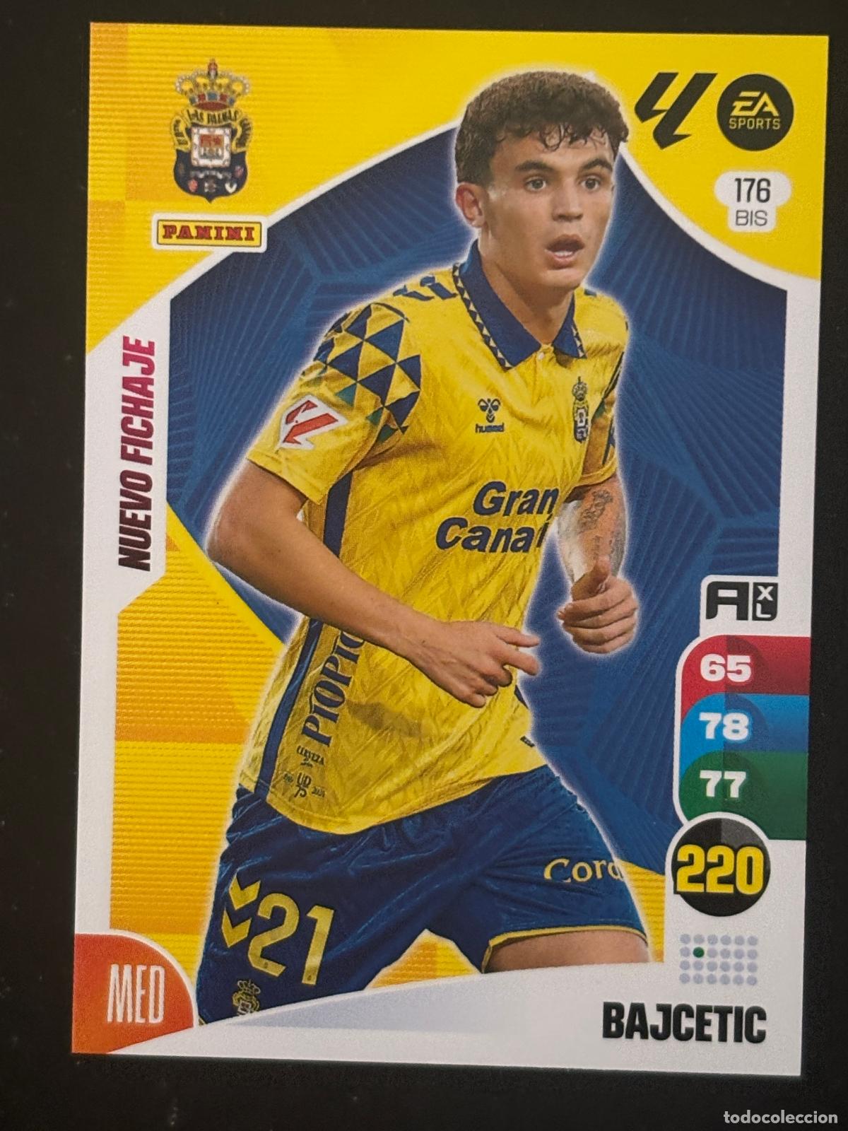 Cromos de f&uacute;tbol: 176BIS BAJCETIC LAS PALMAS ADRENALYN PLUS 2&ordf; EDICI&Oacute;N ADRENALYN XL LALIGA 24-25 2024-2025