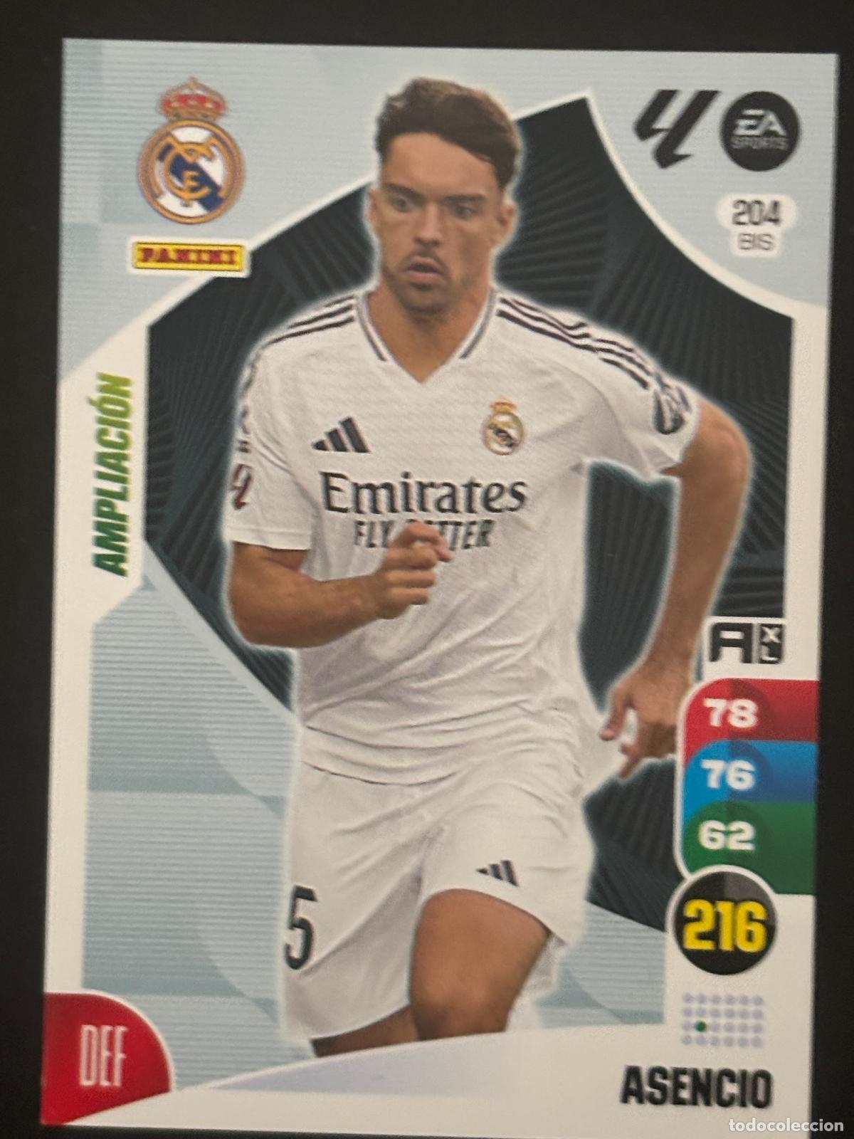 Cromos de f&uacute;tbol: 204BIS ASENCIO REAL MADRID ADRENALYN PLUS 2&ordf; EDICI&Oacute;N ADRENALYN XL LALIGA 24-25 2024-2025