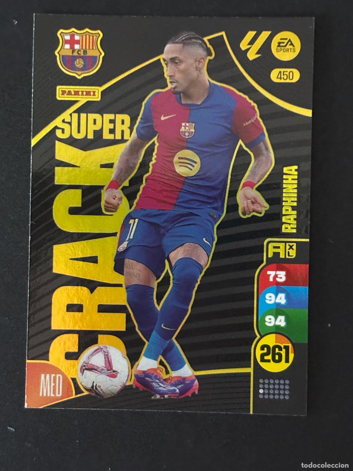 Cromos de f&uacute;tbol: 450 RAPHINHA BARCELONA SUPER CRACK ADRENALYN XL LALIGA EA SPORTS 24-25 2024-2025 PANINI