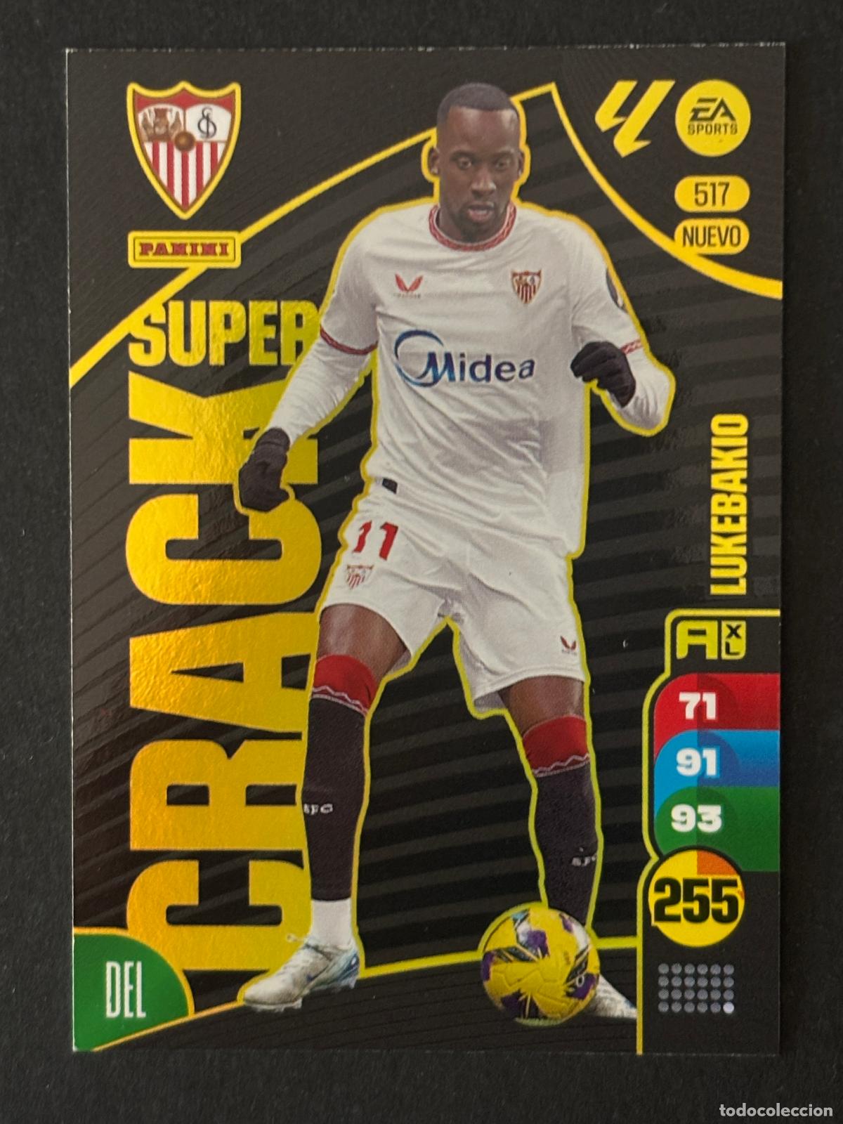 Cromos de f&uacute;tbol: 517 LUKEBAKIO SEVILLA NUEVO SUPER CRACK PLUS 2&ordf; EDICI&Oacute;N ADRENALYN XL LALIGA 24-25