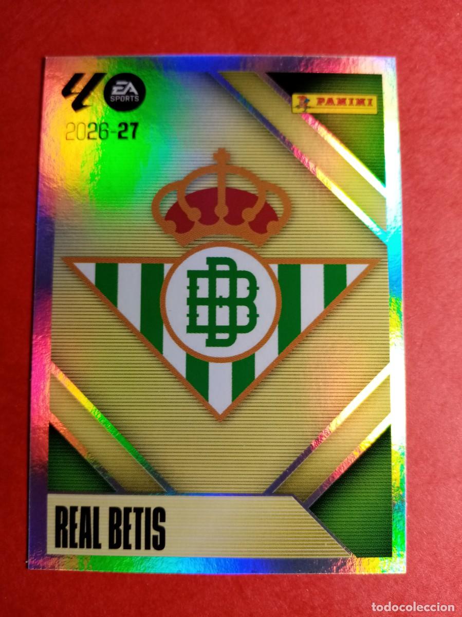 Cromos de f&uacute;tbol: N&ordm; 1 ESCUDO, REAL BETIS, LIGA ESTE 2026 2027 26 27 PANINI