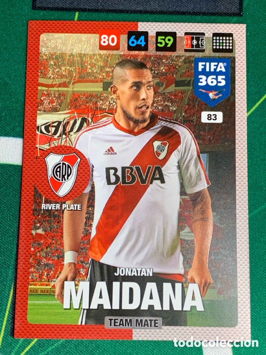 Cartes &agrave; collectionner de Football: 83 Jonatan Maidana River Plate Adrenalyn Fifa 365 2016 2017 16 17 Nordic Edition