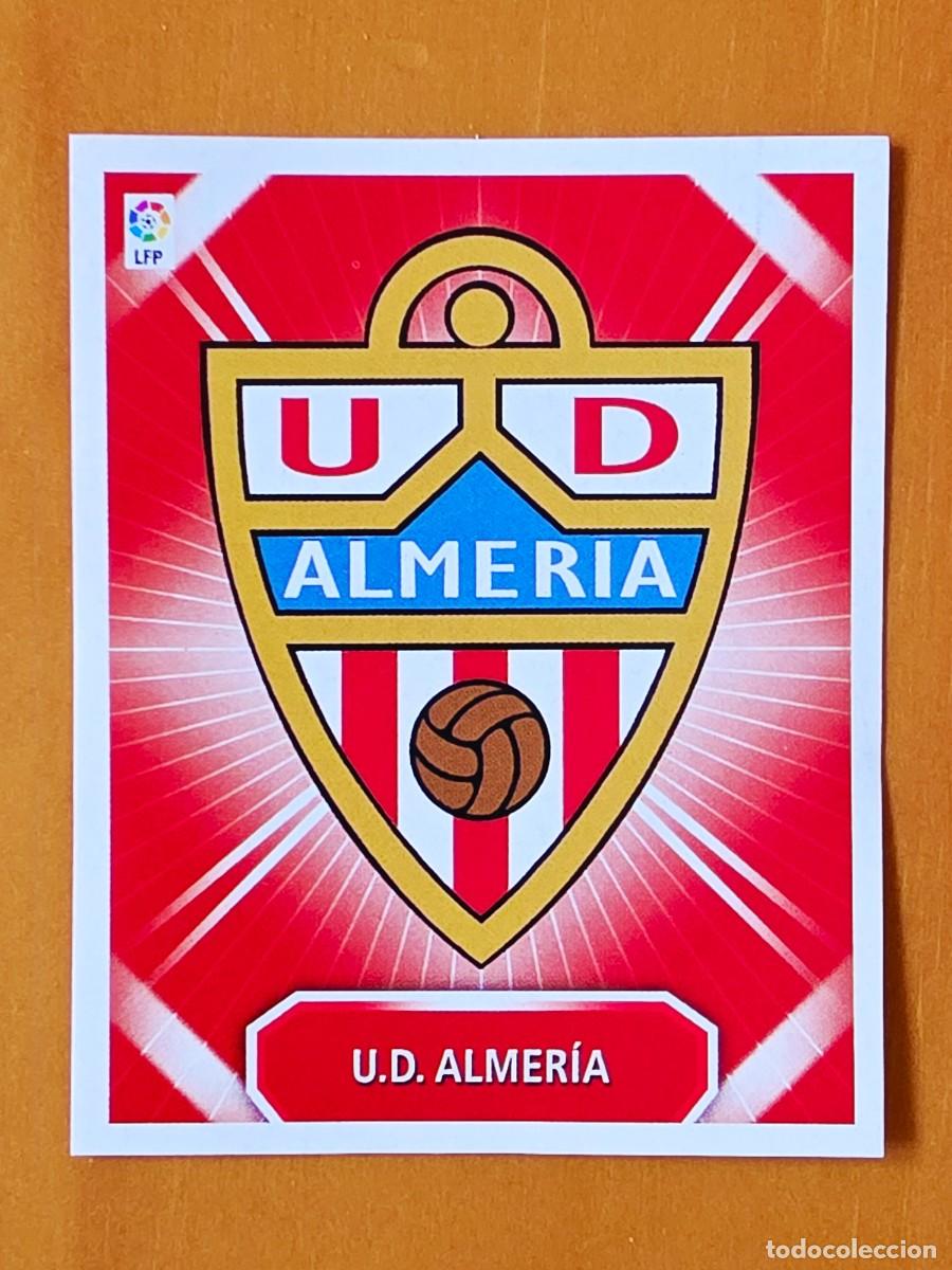 Cromos de f&uacute;tbol: Escudo UD Almer&iacute;a, Panini Ediciones Liga Este 2008 2009 08 09, sin pegar