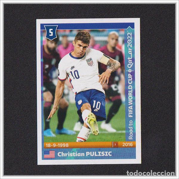 Cromos de f&uacute;tbol: ROAD TO FIFA WORLD CUP QATAR 2022 PANINI MUNDIAL PULISIC 582 EEUU ESTADOS UNIDOS USA STICKER ALBUM