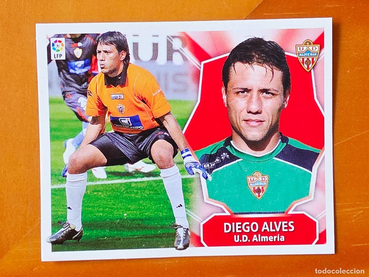 Cromos de f&uacute;tbol: Diego Alves, UD Almer&iacute;a, Panini Ediciones Liga Este 2008 2009 08 09, sin pegar
