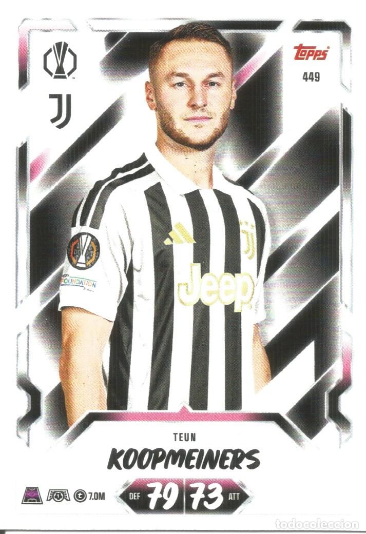 Cromos de f&uacute;tbol: Carta n.&ordm; 449 - Teun Koopmeiners - Juventus - Topps Match Attax 2026 2027 26 27 - Base Card