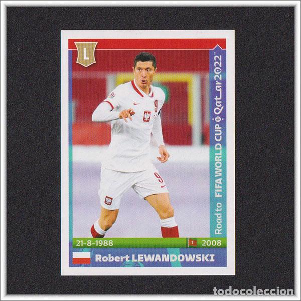 Cromos de f&uacute;tbol: ROAD TO FIFA WORLD CUP QATAR 2022 PANINI MUNDIAL ROBERT LEWANDOWSKI 418 POLONIA POLAND STICKER ALBUM