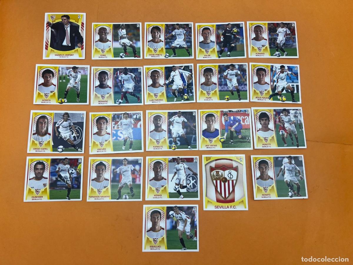 Cromos de f&uacute;tbol: LOTO 21 CROMO DE F&Uacute;TBOL. LIGA 09-10. SEVILLA F.C. COLECCIONES ESTE. TODOS DIFERENTES.