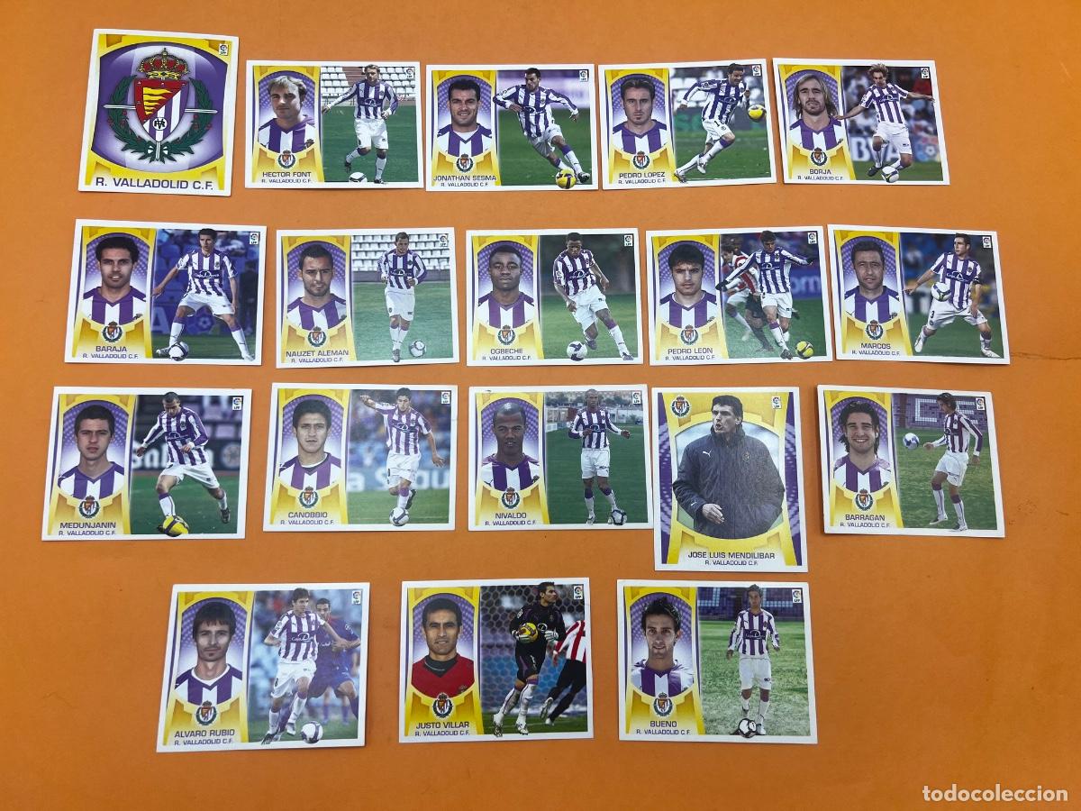 Fu&szlig;ball-Sticker: LOTO 18 CROMO DE F&Uacute;TBOL. LIGA 09-10. R. VILLADOLID C.F. COLECCIONES ESTE. TODOS DIFERENTES.