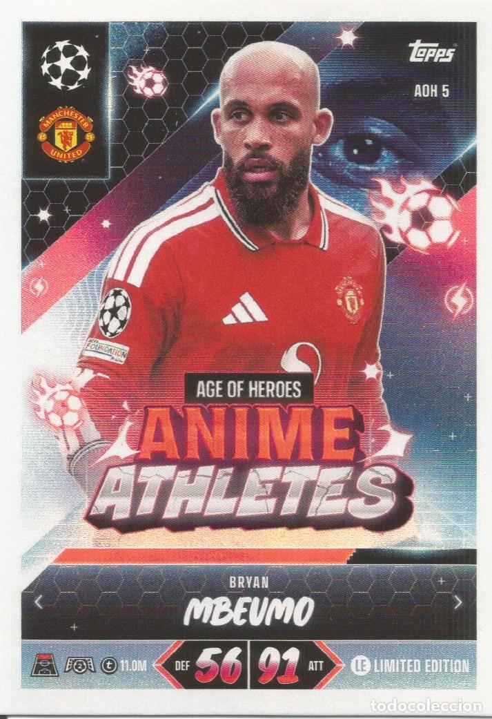 Cromos de f&uacute;tbol: Carta AOH 5 - Bryan Mbeumo - Manchester United - Topps Match Attax 2026 2027 26 27 - Anime Athletes