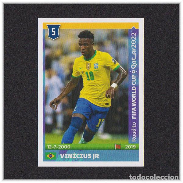 Figurine di Calcio: ROAD TO FIFA WORLD CUP QATAR 2022 PANINI MUNDIAL VINICIUS JR N&ordm; 90 BRASIL STICKER ALBUM REAL MADRID