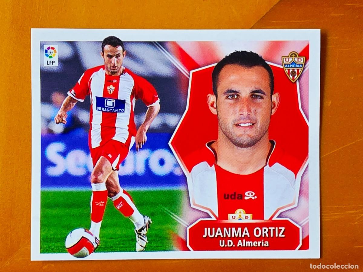 Cromos de f&uacute;tbol: Juanma Ortiz, UD Almer&iacute;a, Panini Ediciones Liga Este 2008 2009 08 09, sin pegar