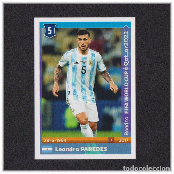 Cromos de f&uacute;tbol: ROAD TO FIFA WORLD CUP QATAR 2022 PANINI MUNDIAL LEANDRO PAREDES N&ordm; 25 ARGENTINA STICKER ALBUM