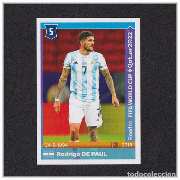 Cromos de f&uacute;tbol: ROAD TO FIFA WORLD CUP QATAR 2022 PANINI MUNDIAL RODRIGO DE PAUL N&ordm; 22 ARGENTINA STICKER ALBUM