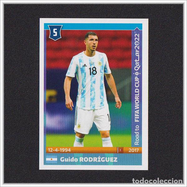 Cromos de f&uacute;tbol: ROAD TO FIFA WORLD CUP QATAR 2022 PANINI MUNDIAL GUIDO RODRIGUEZ N&ordm; 21 ARGENTINA STICKER ALBUM