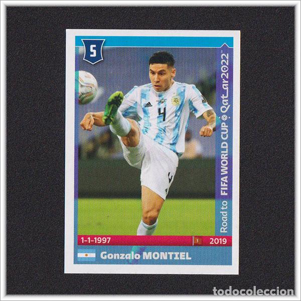Cromos de f&uacute;tbol: ROAD TO FIFA WORLD CUP QATAR 2022 PANINI MUNDIAL GONZALO MONTIEL N&ordm; 18 ARGENTINA STICKER ALBUM