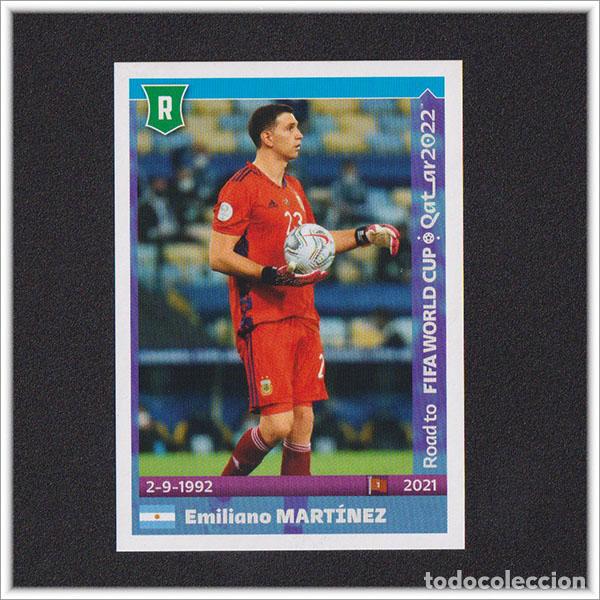 Cromos de f&uacute;tbol: ROAD TO FIFA WORLD CUP QATAR 2022 PANINI MUNDIAL EMILIANO DIBU MART&Iacute;NEZ 16 ARGENTINA STICKER ALBUM